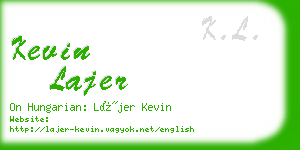 kevin lajer business card